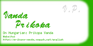 vanda prikopa business card